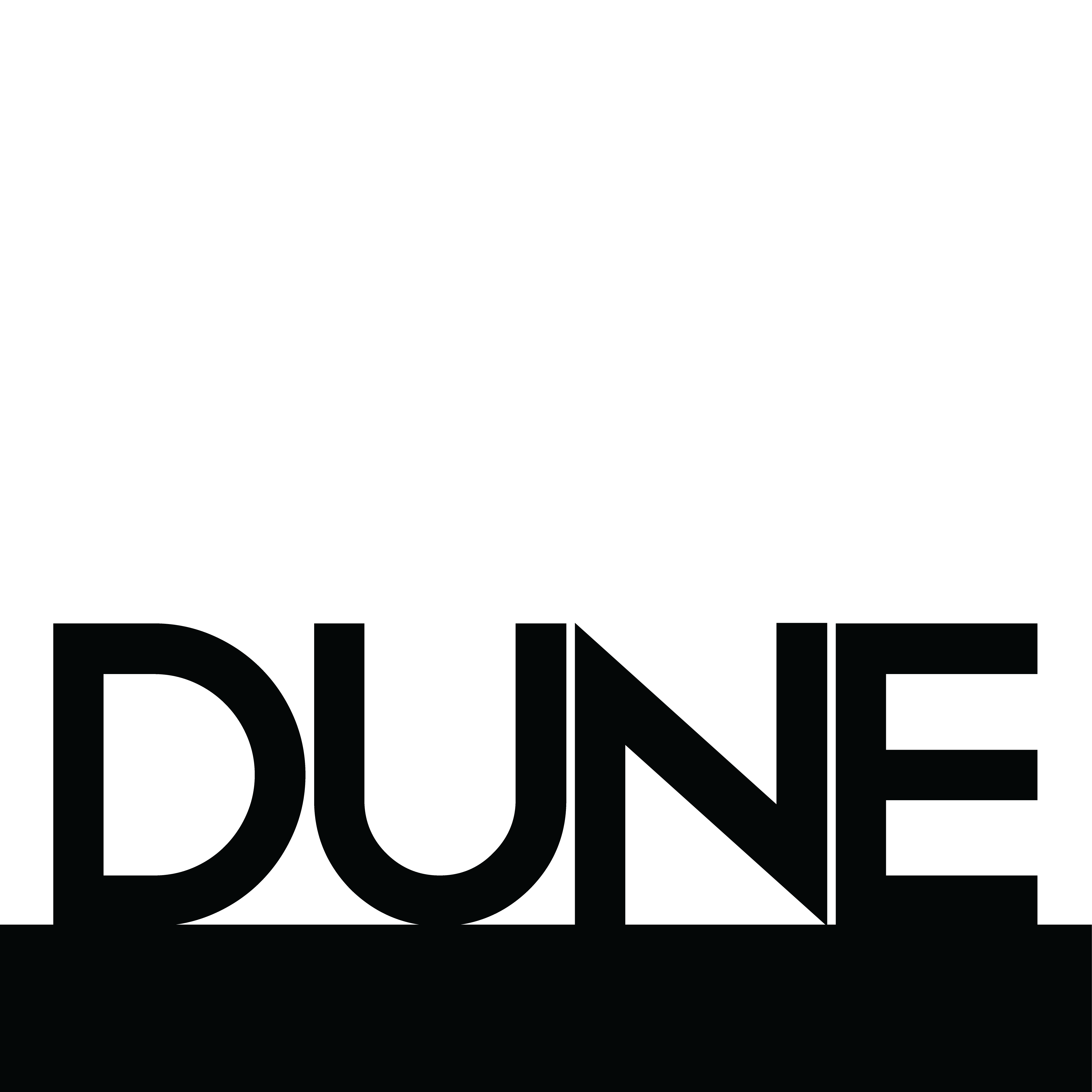 The image features the word "DUNE" in large, bold letters.
